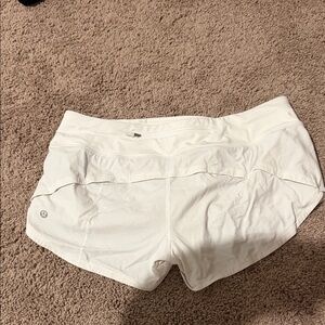 Lululemon White Athletic Shorts